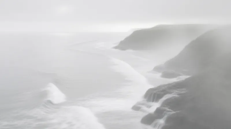 Foggy Coastal Cliffs