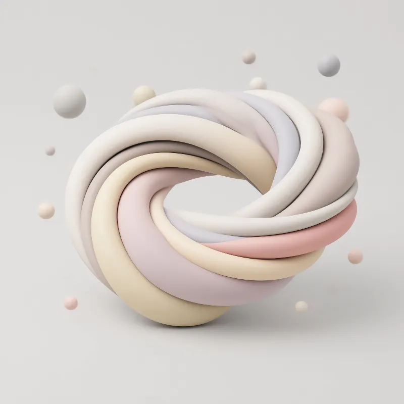 Pastel Torus Knot — Soft Clay Study