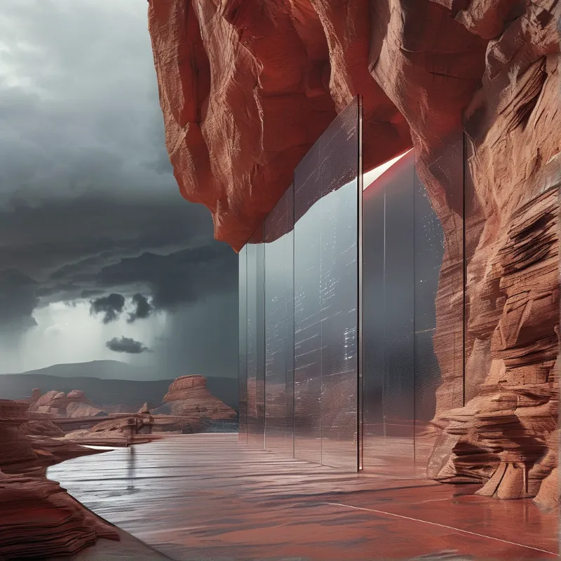 Glass Panels in Red Canyon
