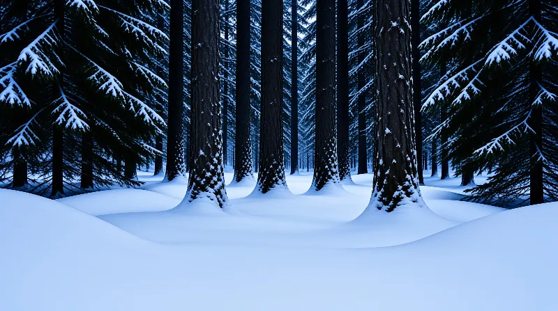Snowy Forest Night