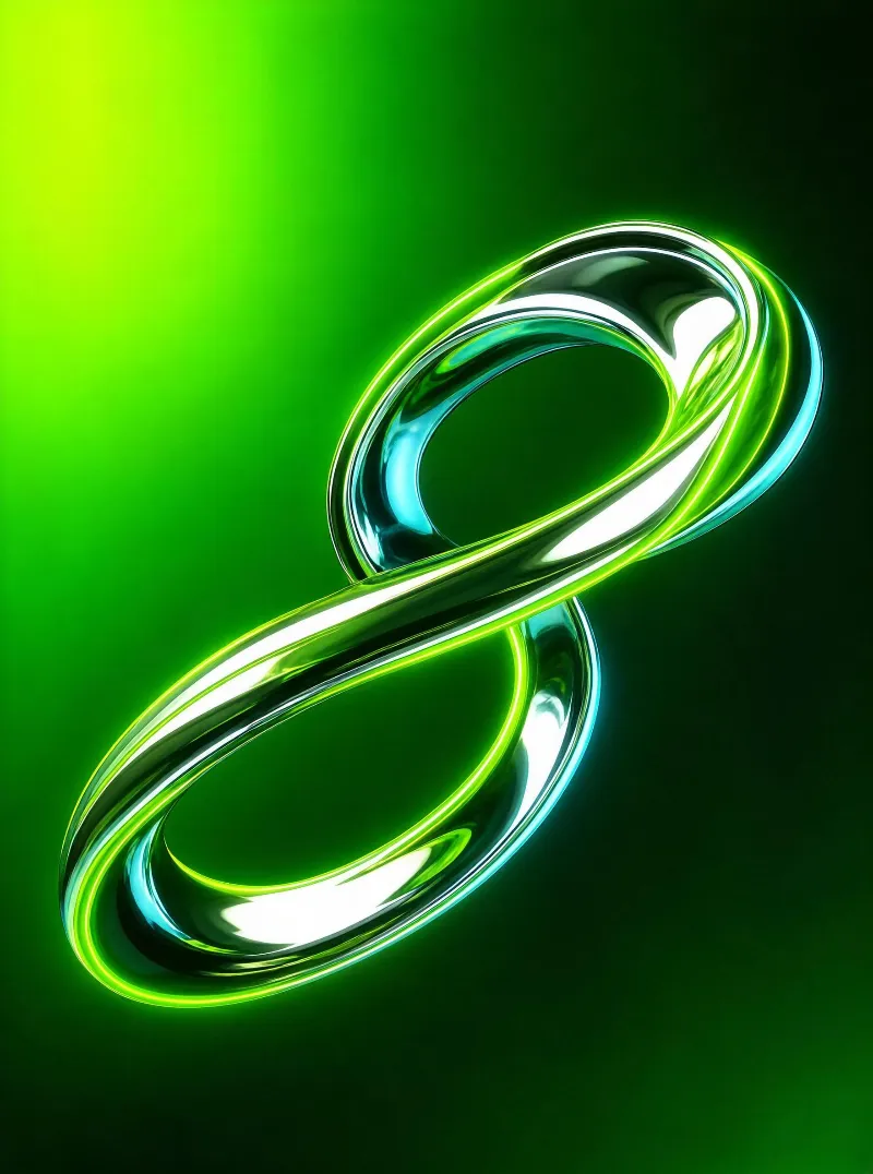 Glowing Green Infinity