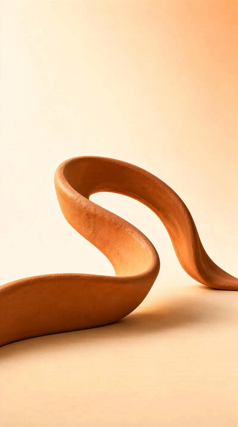 Curved Clay Sculpture