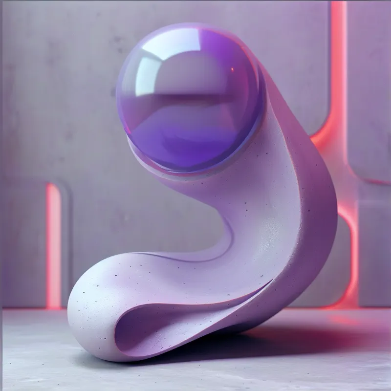 Purple Abstract Sculpture
