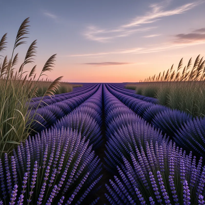 Lavender Field at Sunset
