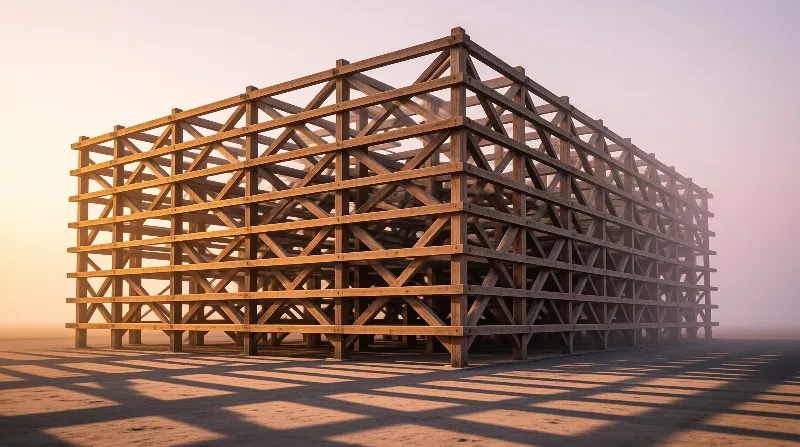 Wooden Truss Framework