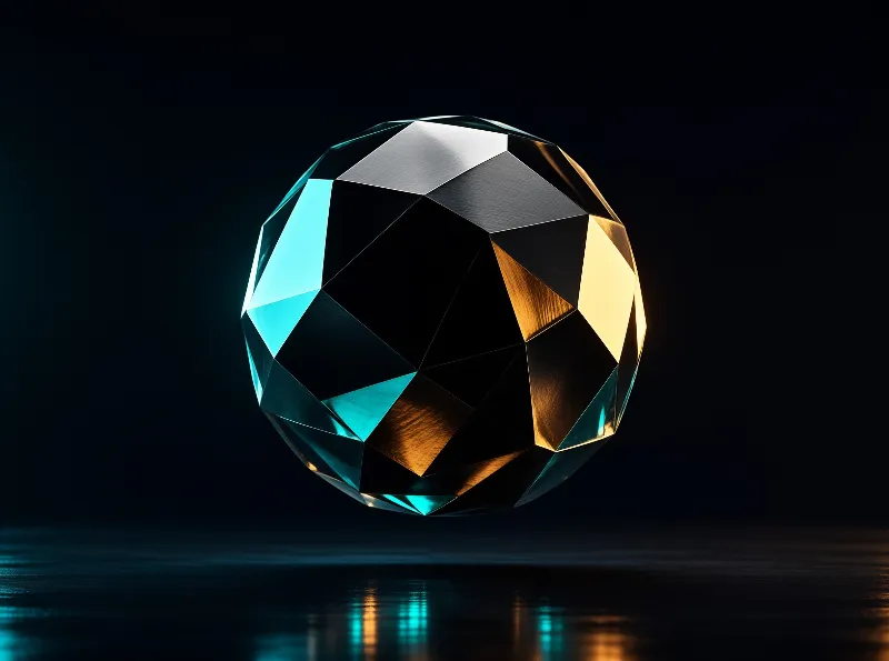 Faceted Metallic Sphere