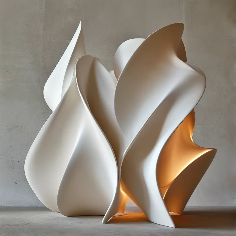 Abstract White Sculpture