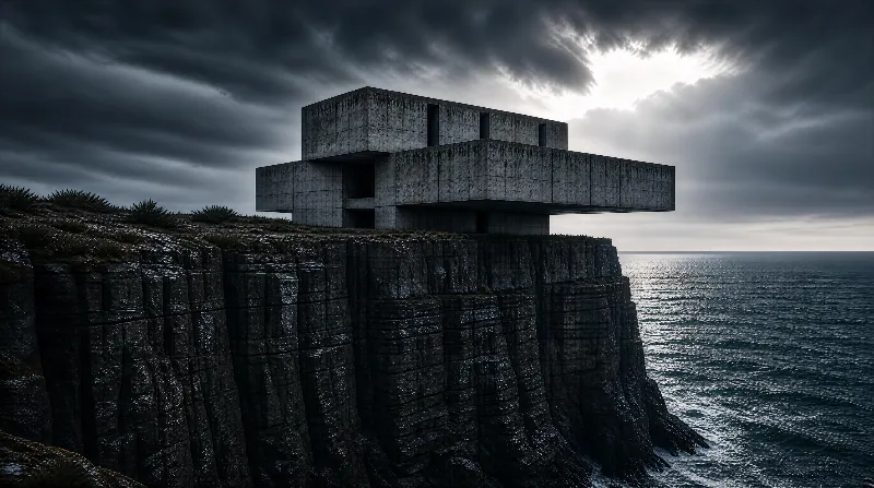 Cliffside Concrete Structure