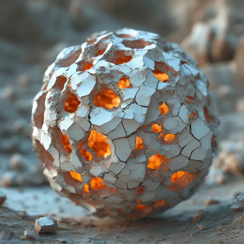 Glowing Cracked Sphere