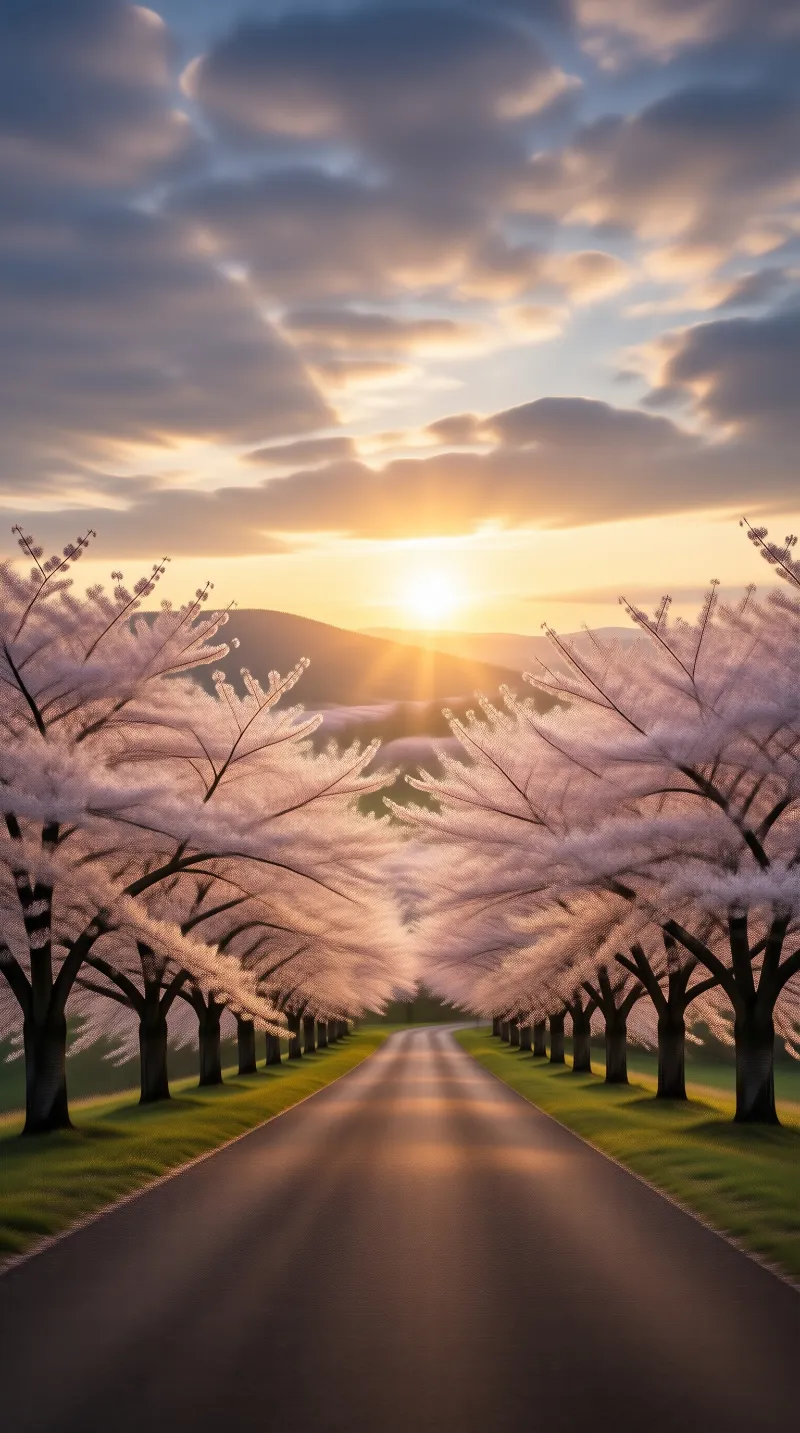 Sakura Road at Sunrise