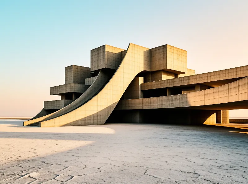 Desert Brutalist Building