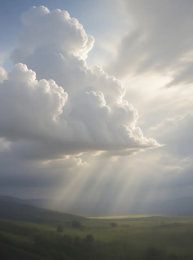 Sunbeams Through Clouds