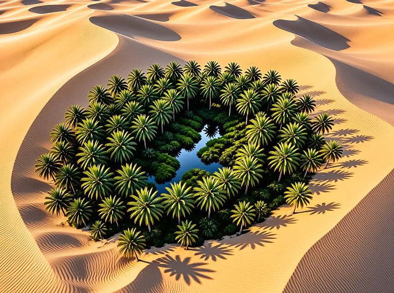 Desert Oasis Landscape