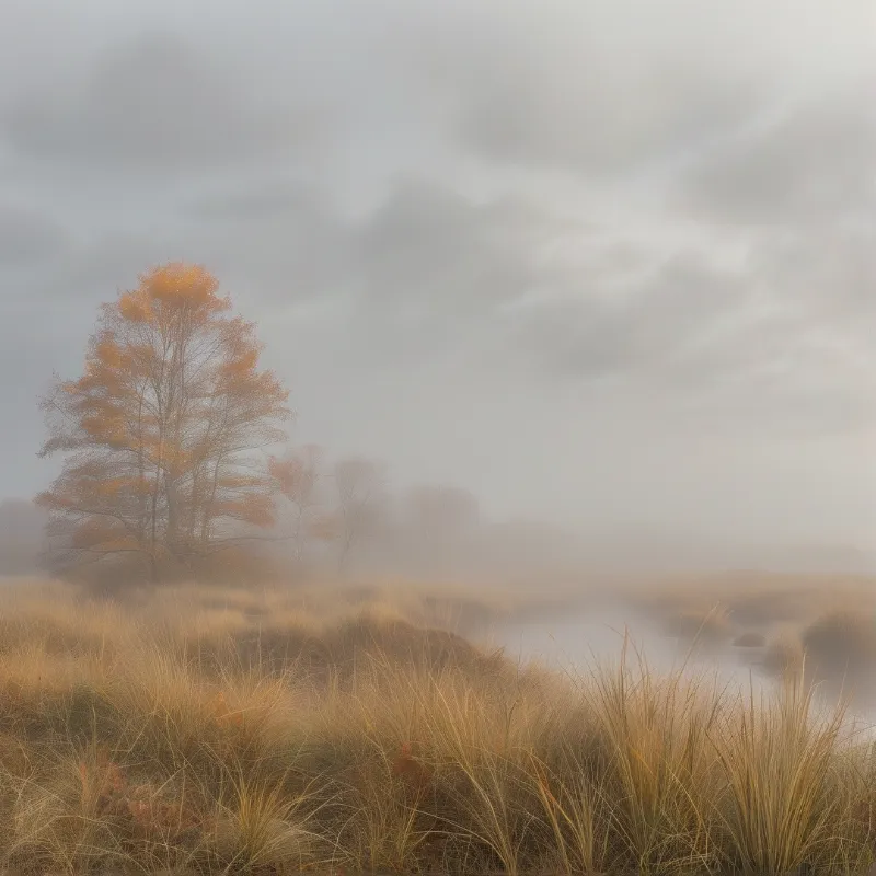 Misty Autumn Landscape
