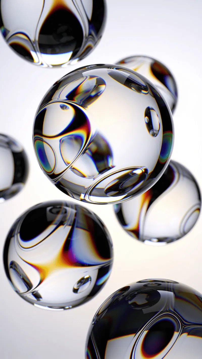 Bold, Liquid Chrome Floating Orb