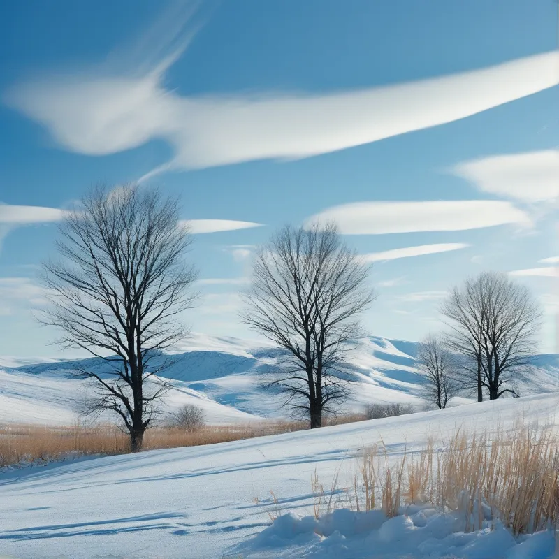 Serene Snowy Winter Landscape