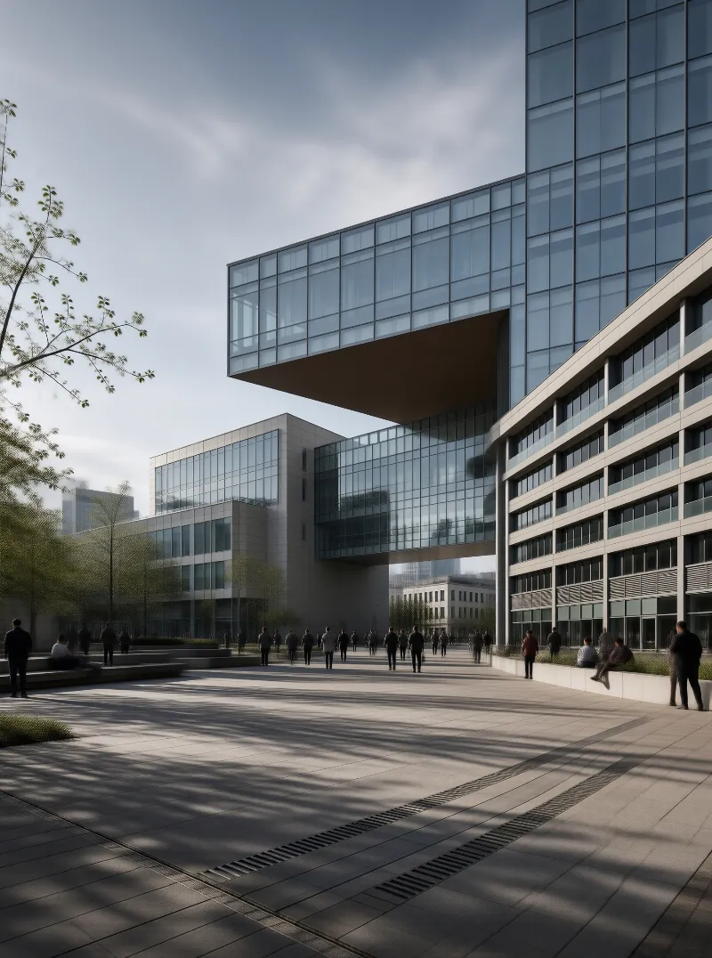 Modern Office Complex Plaza