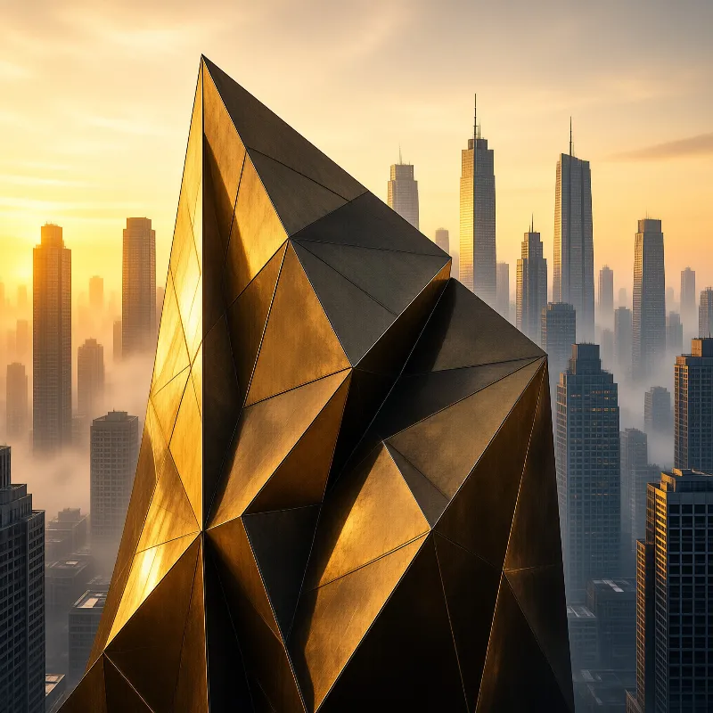 Futuristic Golden Spire