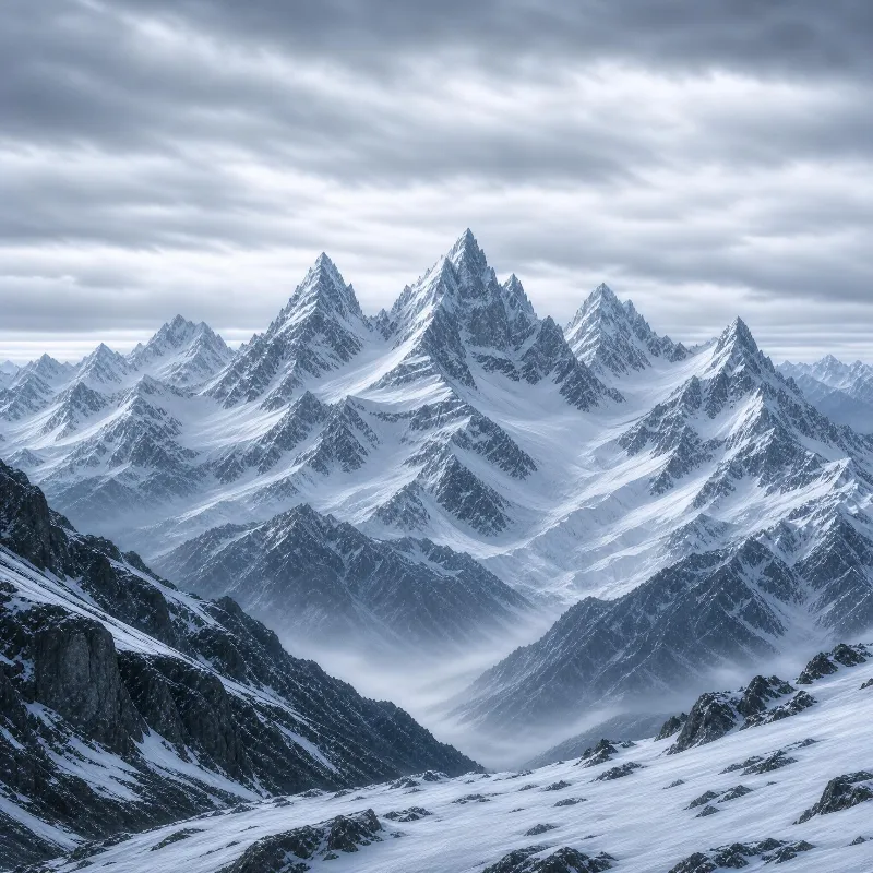 Snowy Alpine Peaks