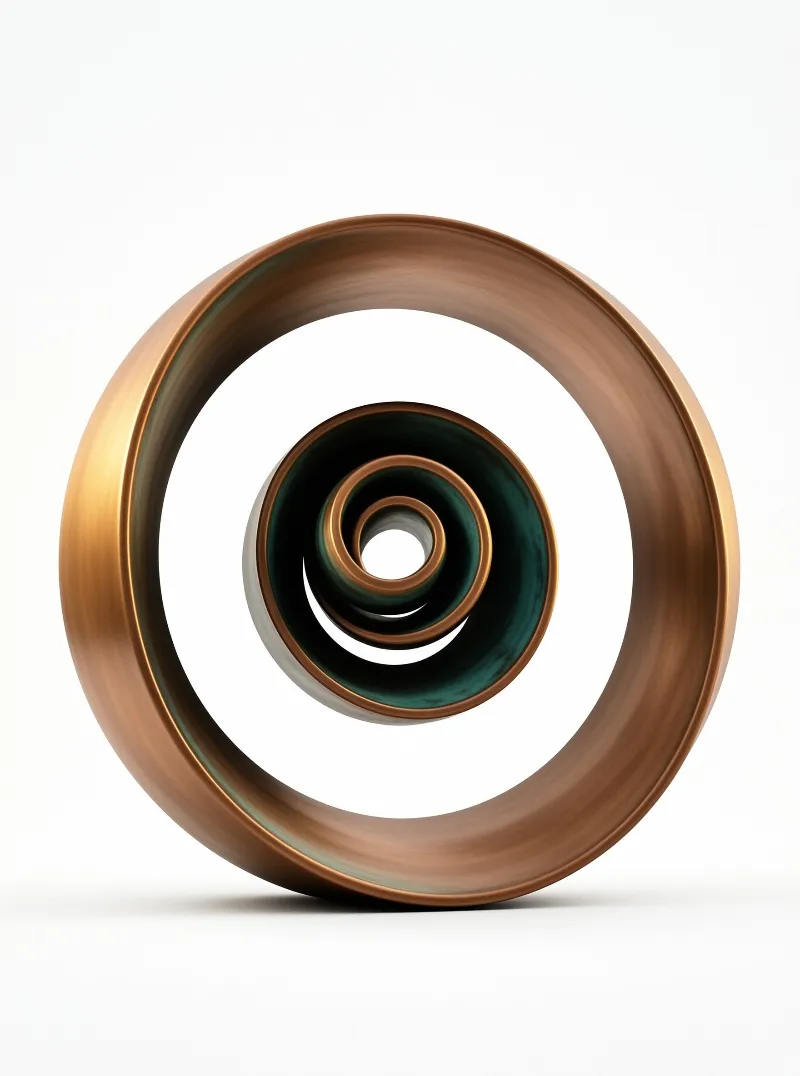 Metallic Spiral Ring Object