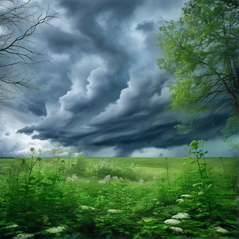 Storm Over Green Field