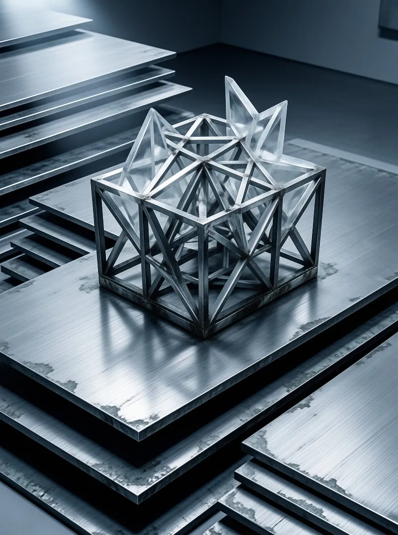Geometric Metal Sculpture