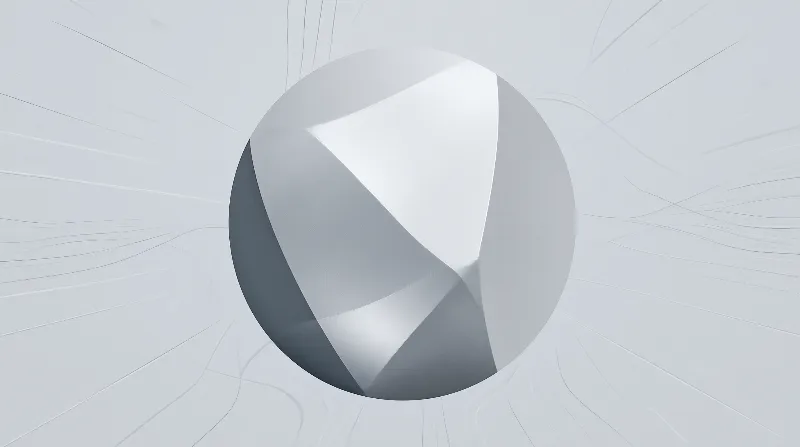 Chrome Faceted Sphere — Minimalist Study