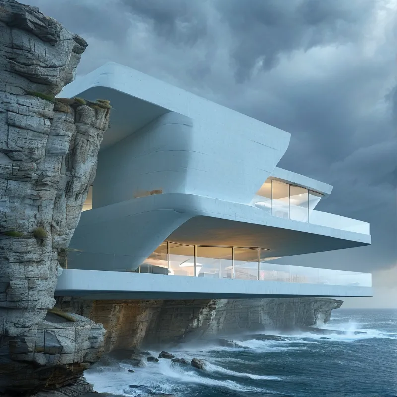 Cliffside Futuristic Villa