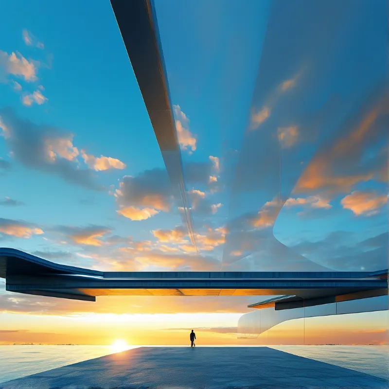 Futuristic Sunset Walk