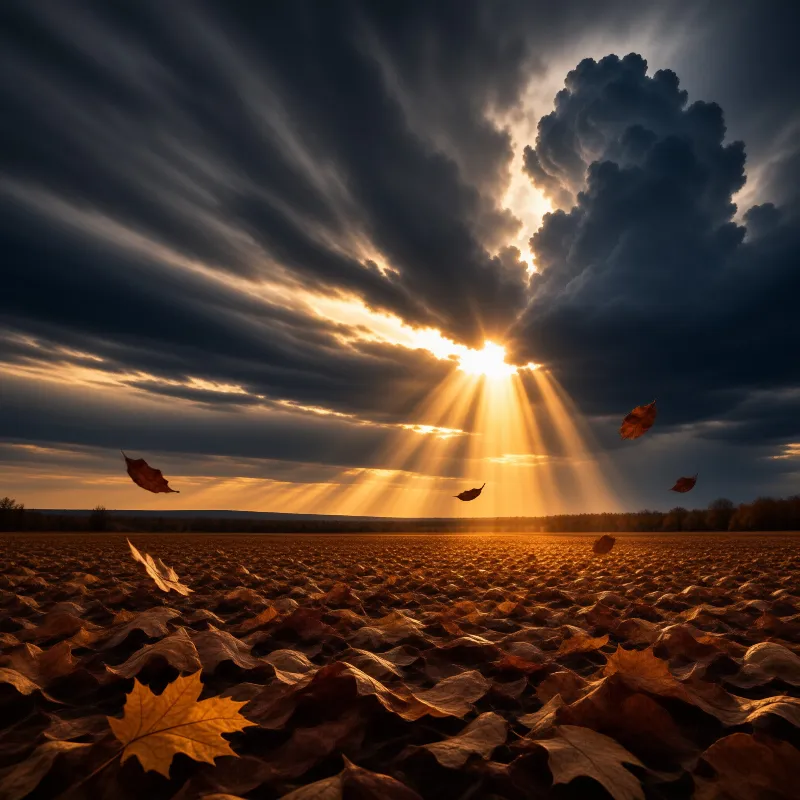 Dramatic Autumn Sunbeams