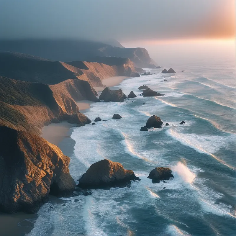 Golden Hour Coast Landscape