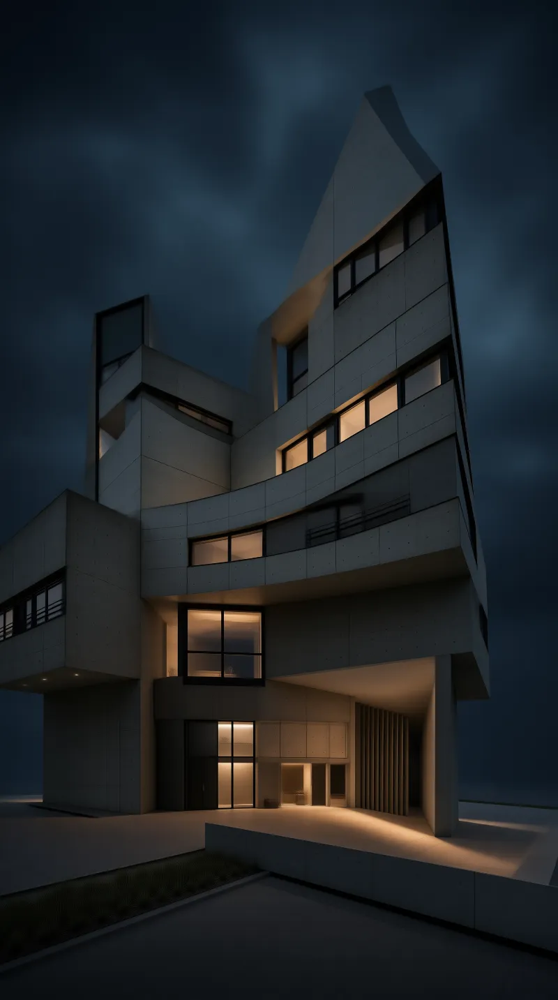 Night Concrete Architecture