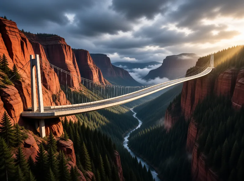 Dramatic Canyon Bridge