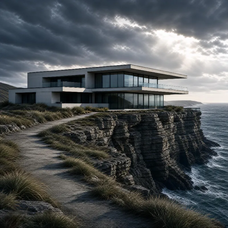 Modern Cliffside Ocean House