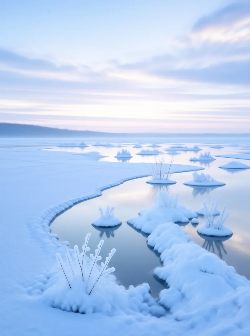 Frozen Lake Landscape