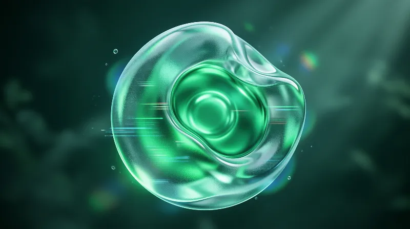 Emerald Glass Sphere — Liquid Chrome Study