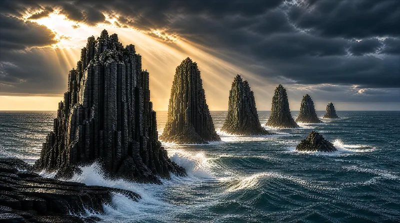 Sea Stacks at Sunset