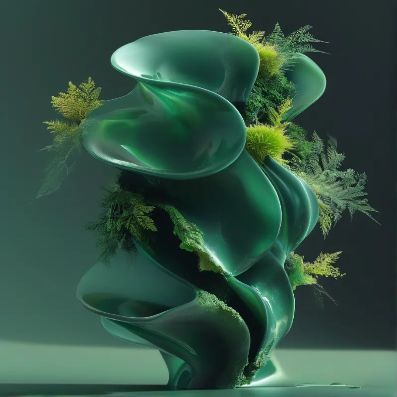 Emerald Spiral Sculpture