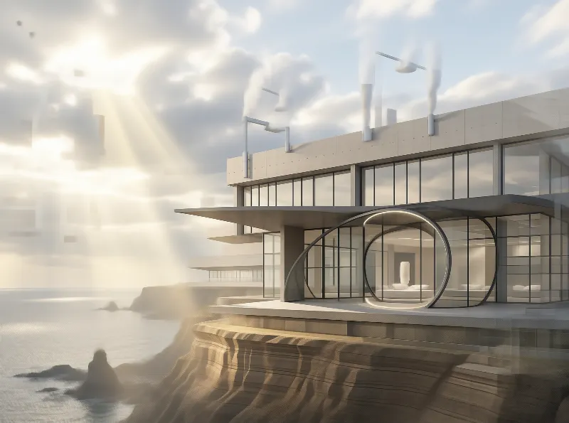 Futuristic Cliffside Villa