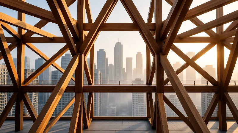 Wooden Structure City View