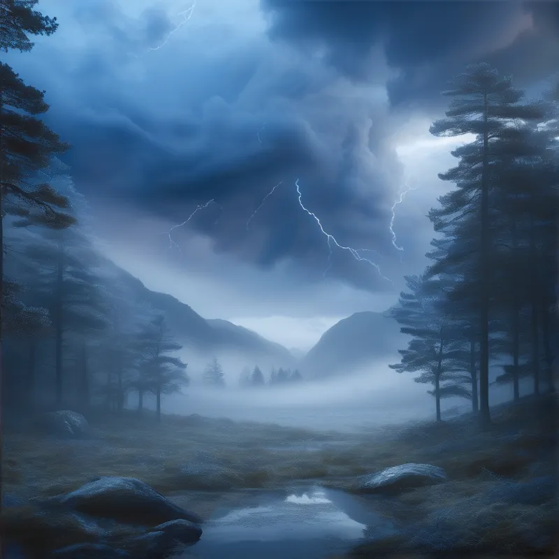 Stormy Forest Landscape