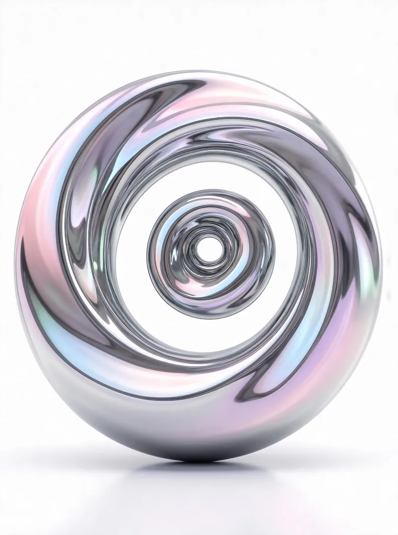 Iridescent Metal Spiral