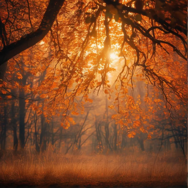 Golden Autumn Forest