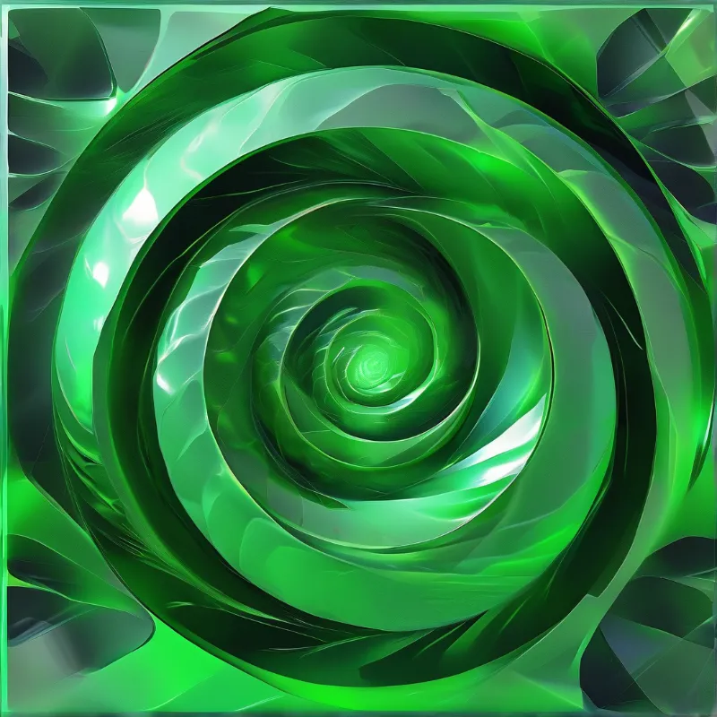 Abstract Green Spiral
