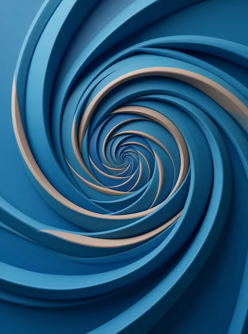 Abstract 3D Blue Spiral