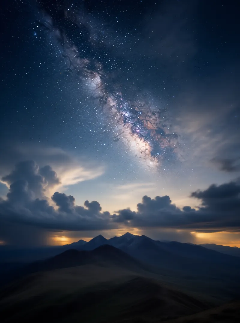 Milky Way Above Mountains