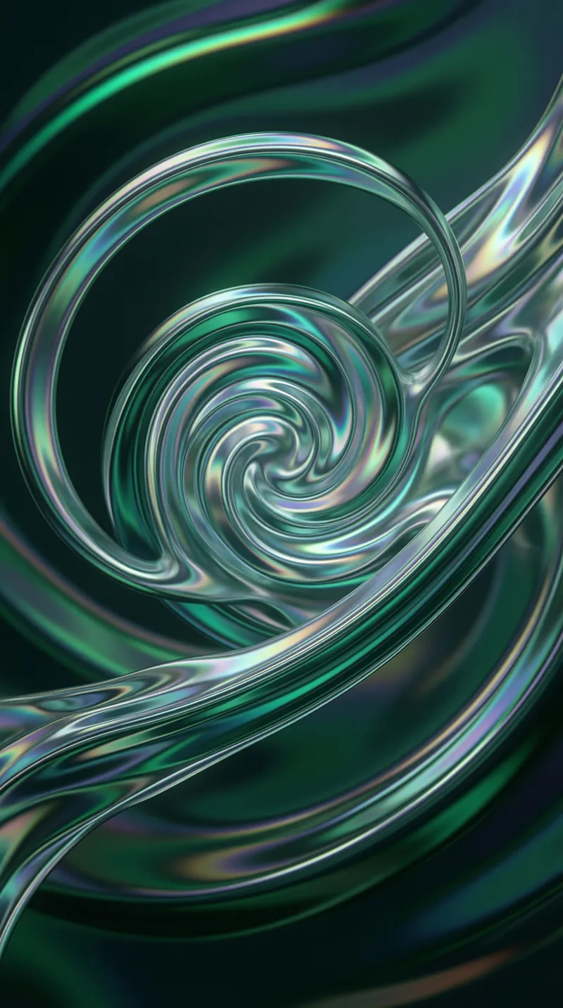 Abstract Iridescent Swirl