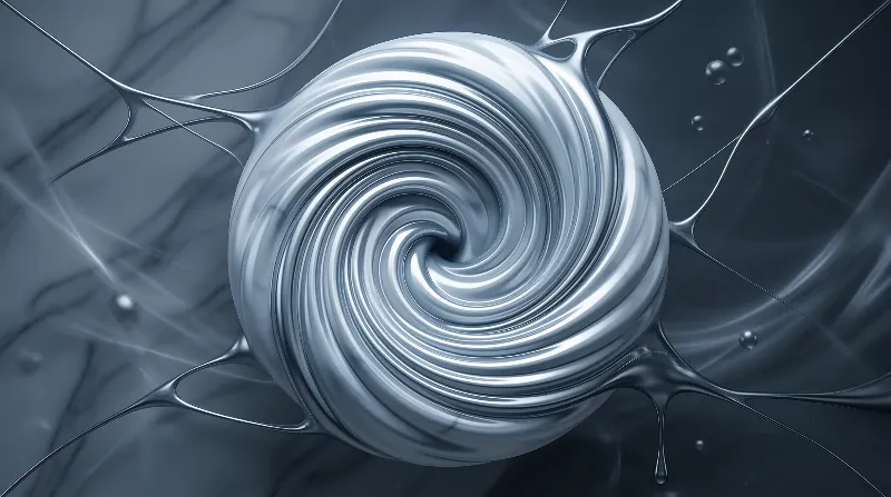 Abstract Silver Liquid Swirl
