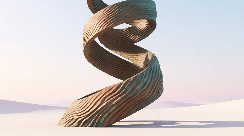 Abstract Spiral Sculpture
