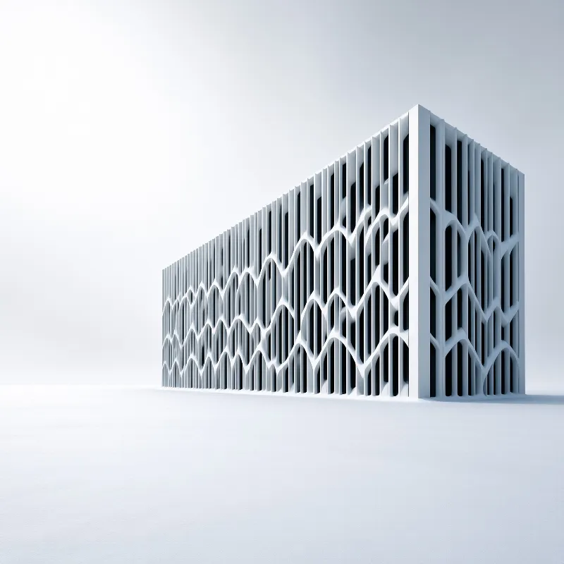 Modern White Geometric Structure